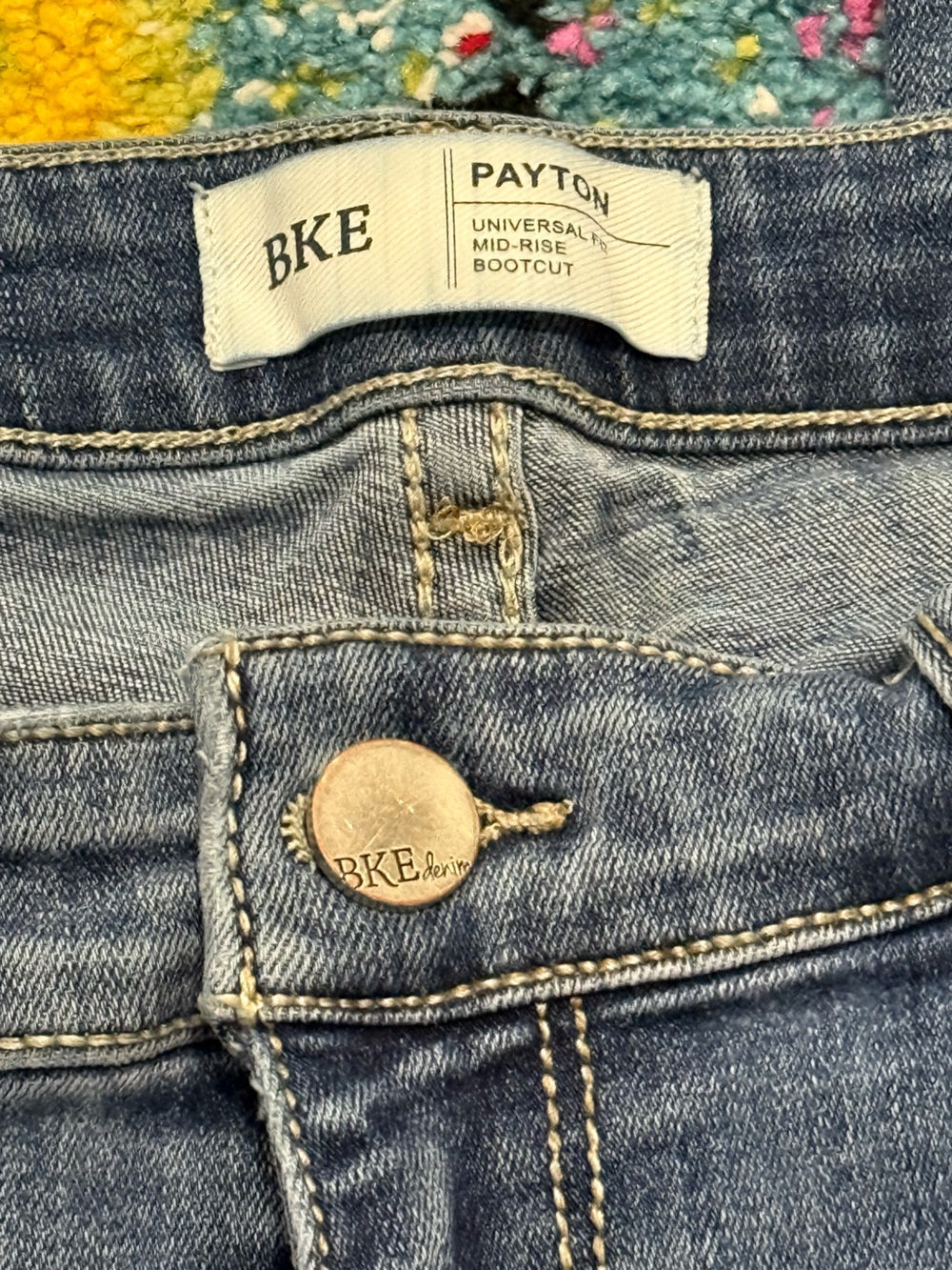 BKE Payton Mid-Rise Bootcut Jeans Women’s 33x33 1/2  Medium Wash Stretch Denim - Picture 6 of 7